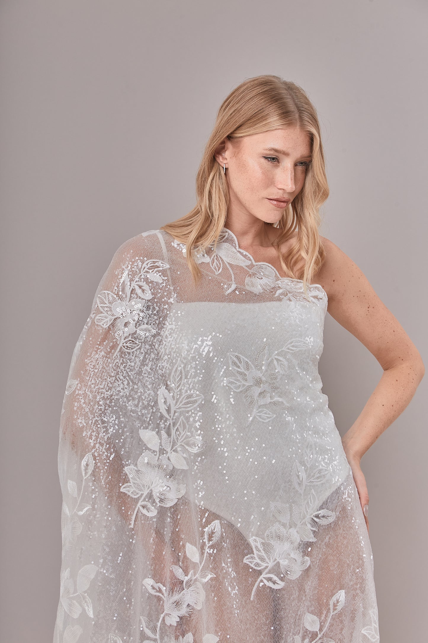 S0628 EMBROIDERED TULLE WITH SEQUINS
