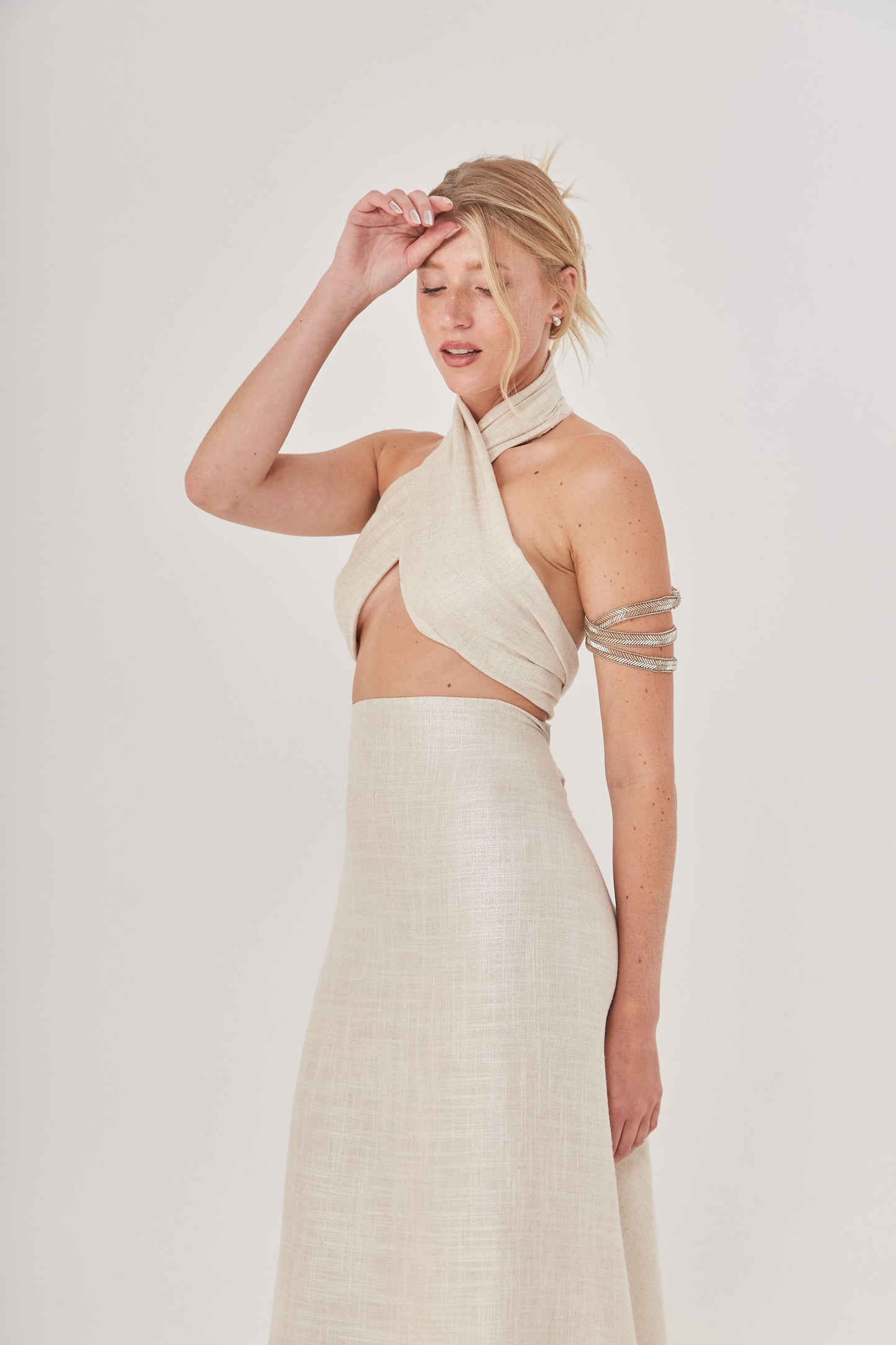 S0634 LINEN FABRIC WITH FOIL