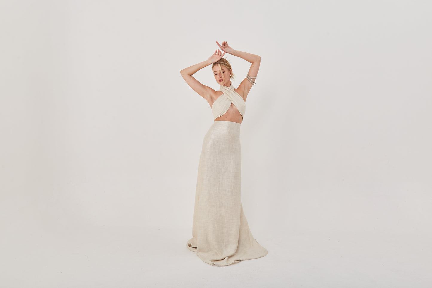 S0634 LINEN FABRIC WITH FOIL