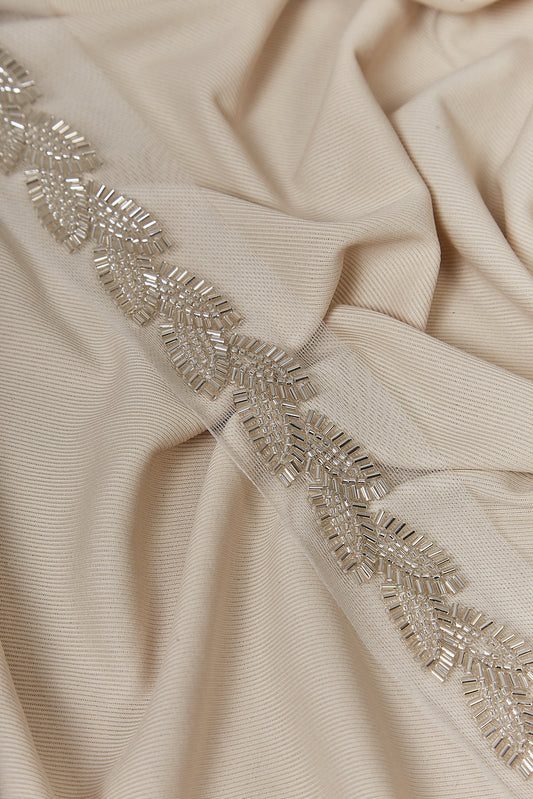 S0654 OFF WHITE BEADED GALLOON