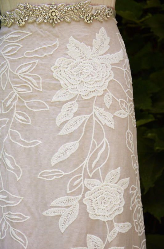 S0412 CHIFÓN DE SEDA BORDADO