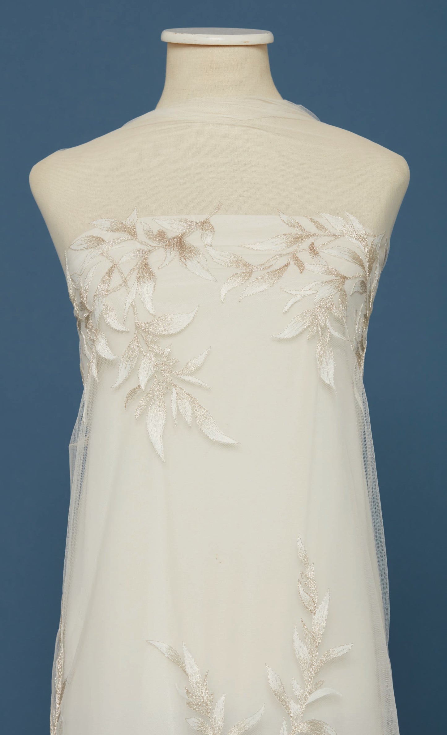 S0377 EMBROIDERY TULLE WITH GOLDEN LUREX