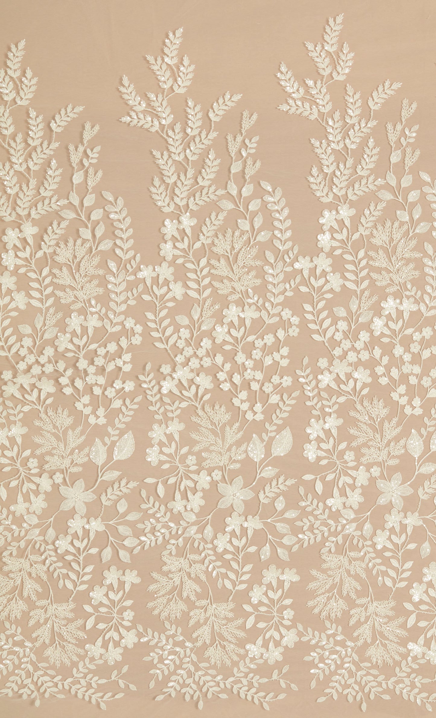 S0399 EMBROIDERED TULLE WITH BEADS AND SEQUINS