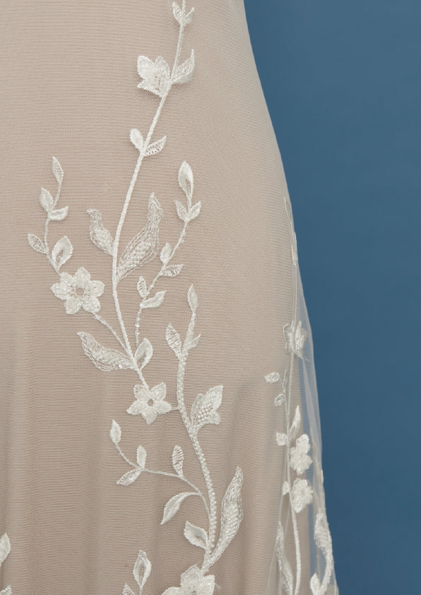 S0425 EMBROIDERED TULLE WITH SEQUINS AND BEADS