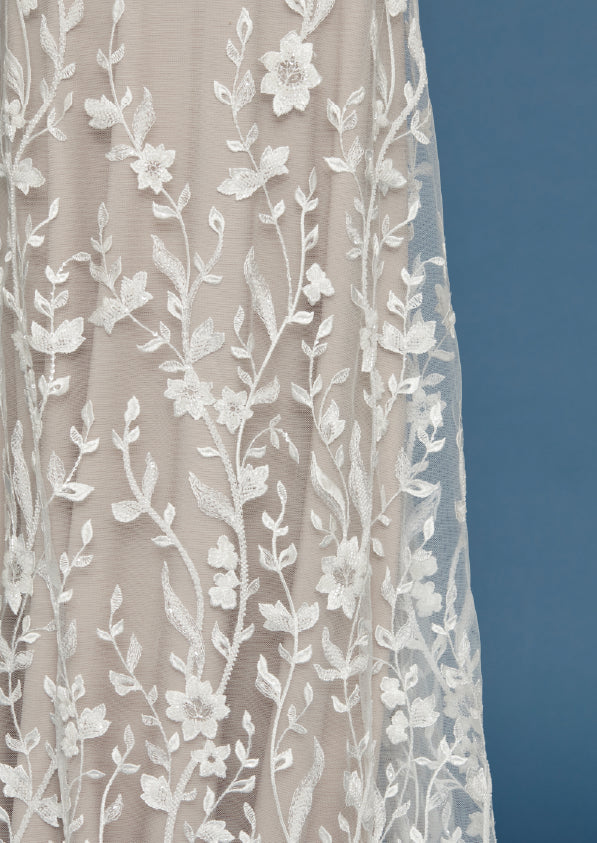 S0425 EMBROIDERED TULLE WITH SEQUINS AND BEADS