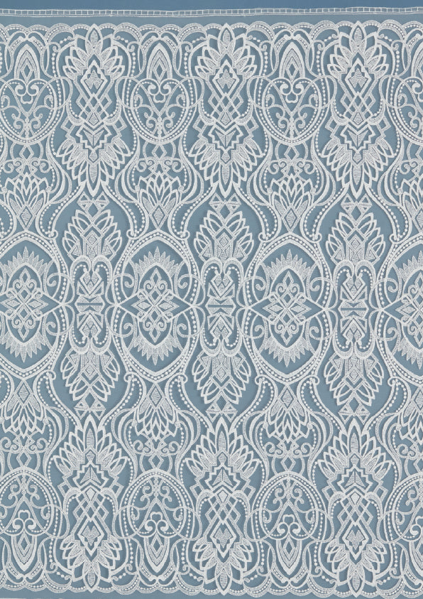 S0464 GEOMETRIC EMBROIDERED TULLE