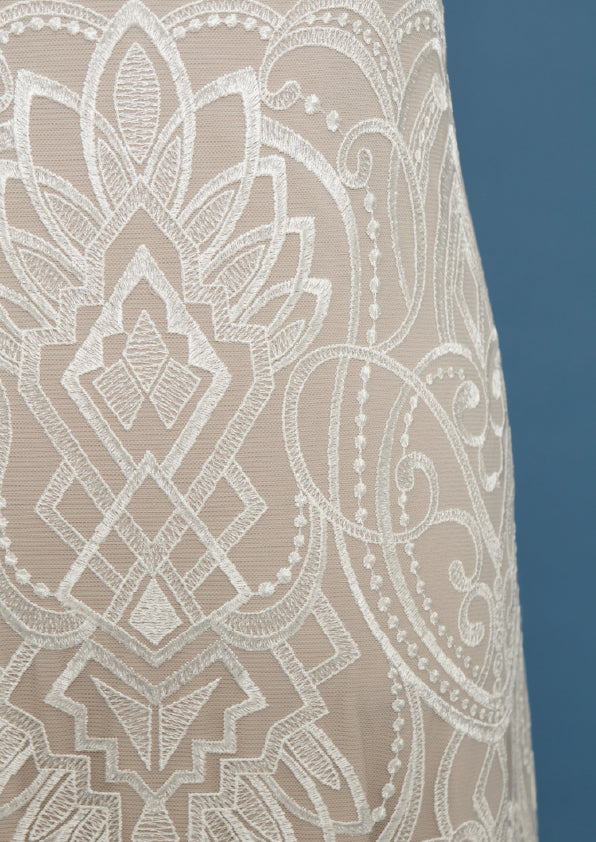 S0464 GEOMETRIC EMBROIDERED TULLE
