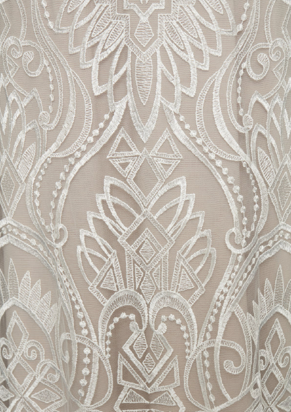 S0464 GEOMETRIC EMBROIDERED TULLE