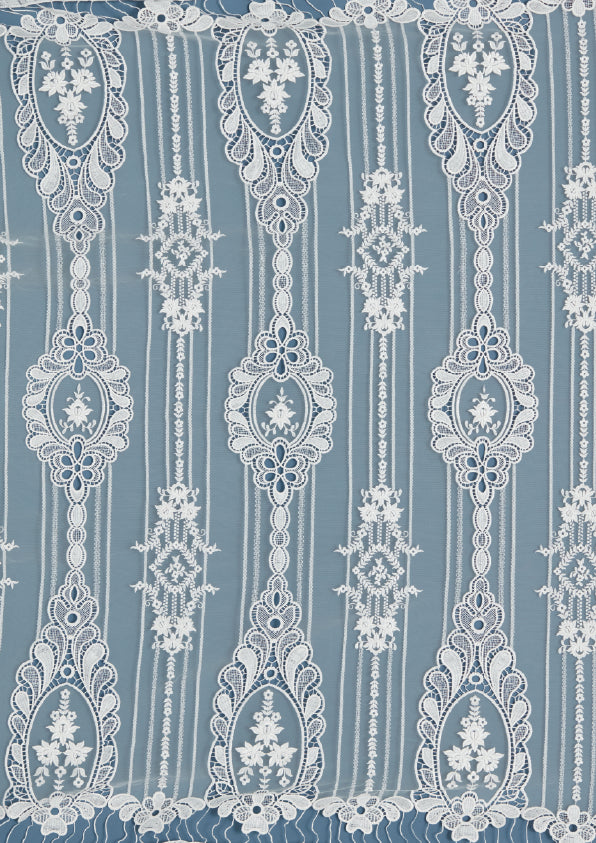 S0466 EMBROIDERED TULLE AND GUIPURE