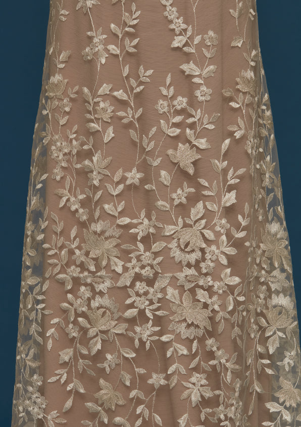 S0486 EMBROIDERED TULLE WITH LUREX YARN