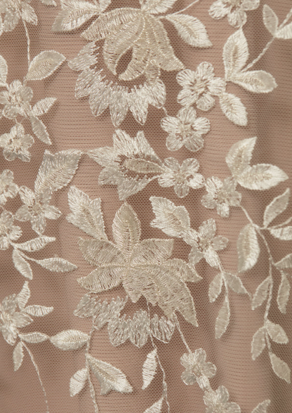 S0486 EMBROIDERED TULLE WITH LUREX YARN