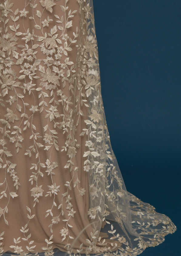 S0486 EMBROIDERED TULLE WITH LUREX YARN