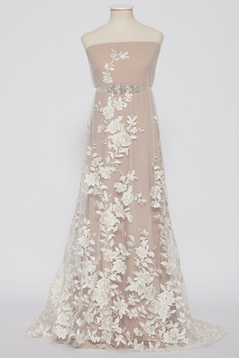 S0316 EMBROIDERY TULLE WITH GOLDEN LUREX