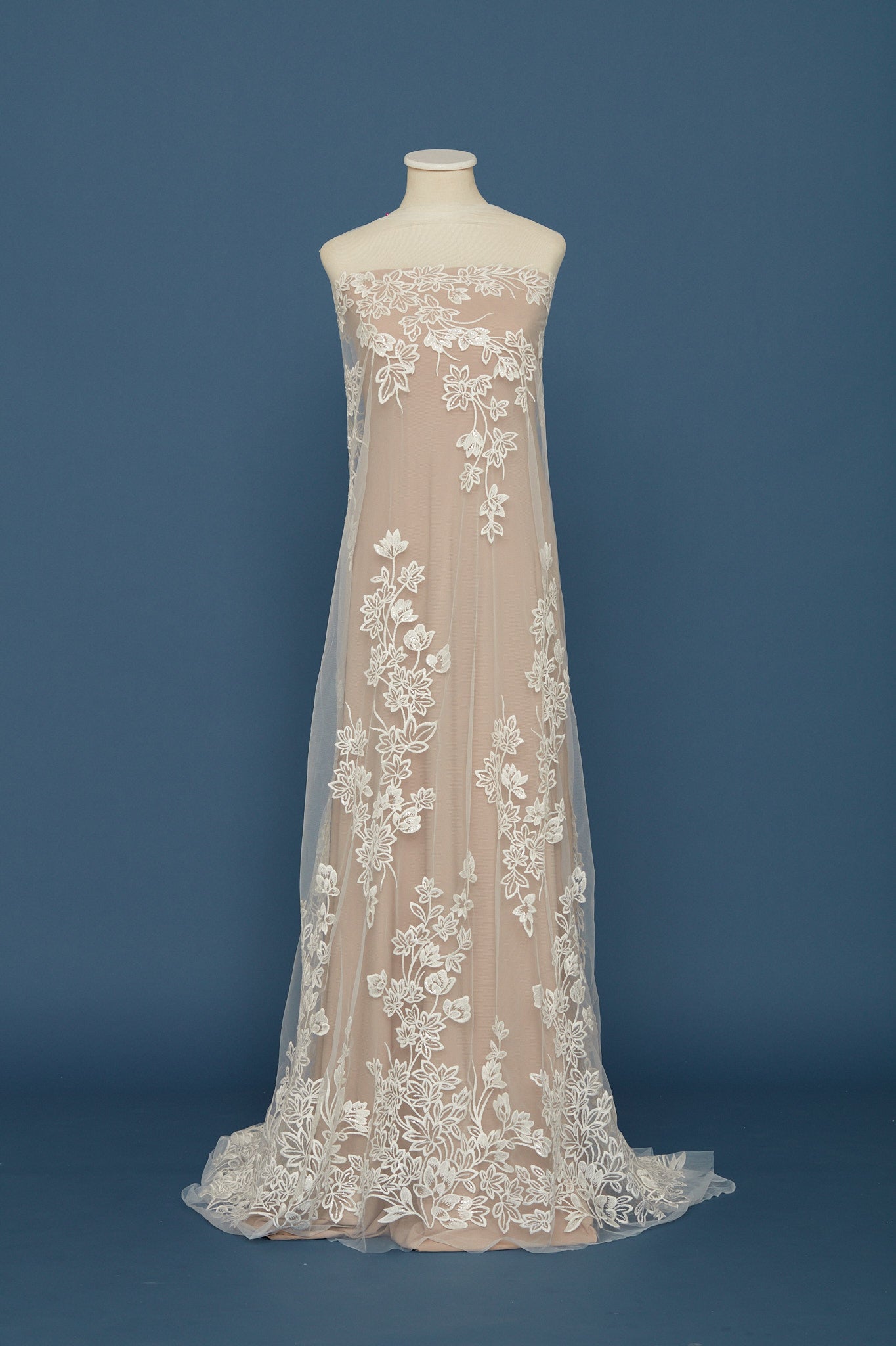 S0373 EMBROIDERY TULLE WITH SEQUINS