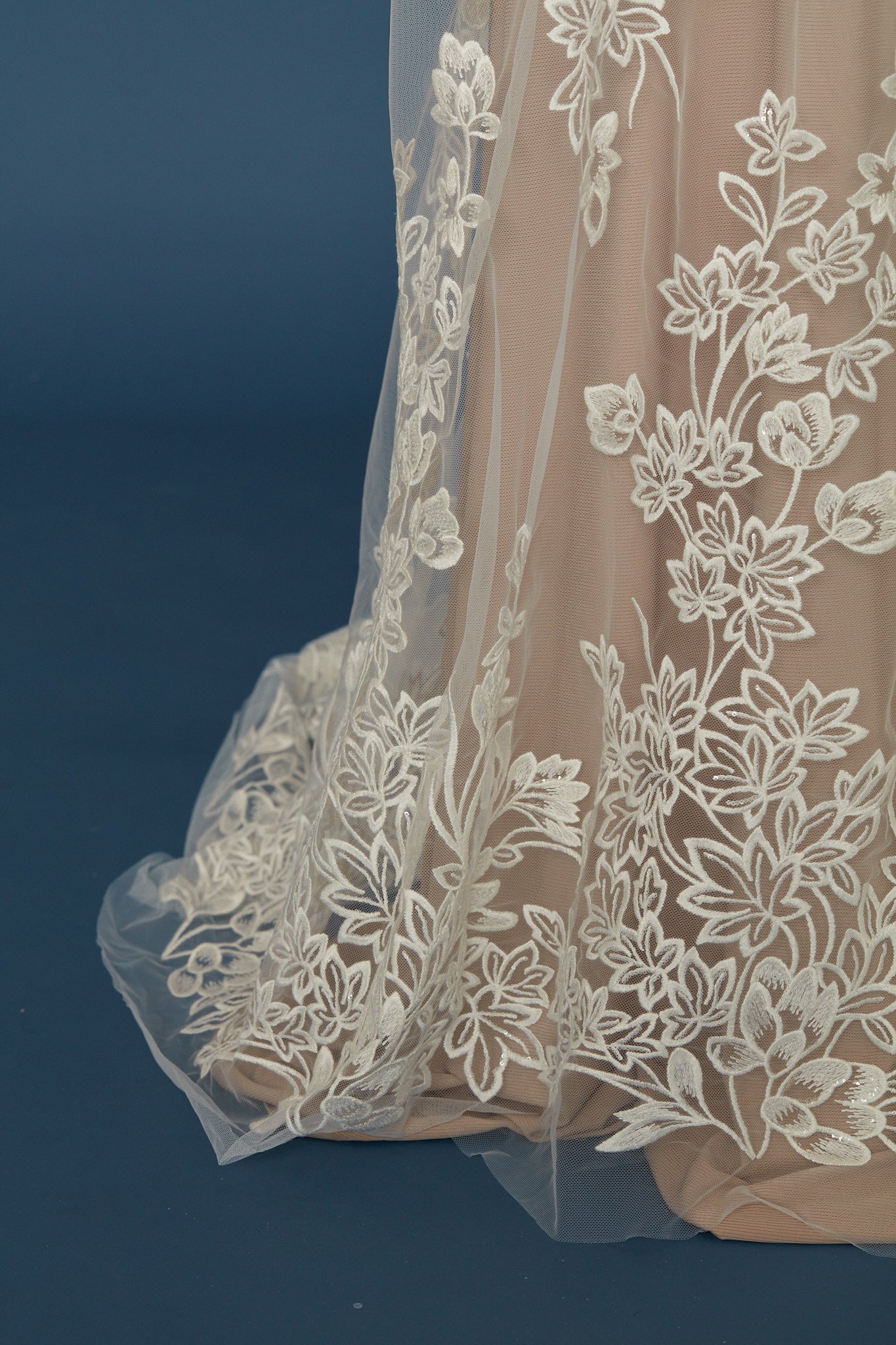S0373 EMBROIDERY TULLE WITH SEQUINS