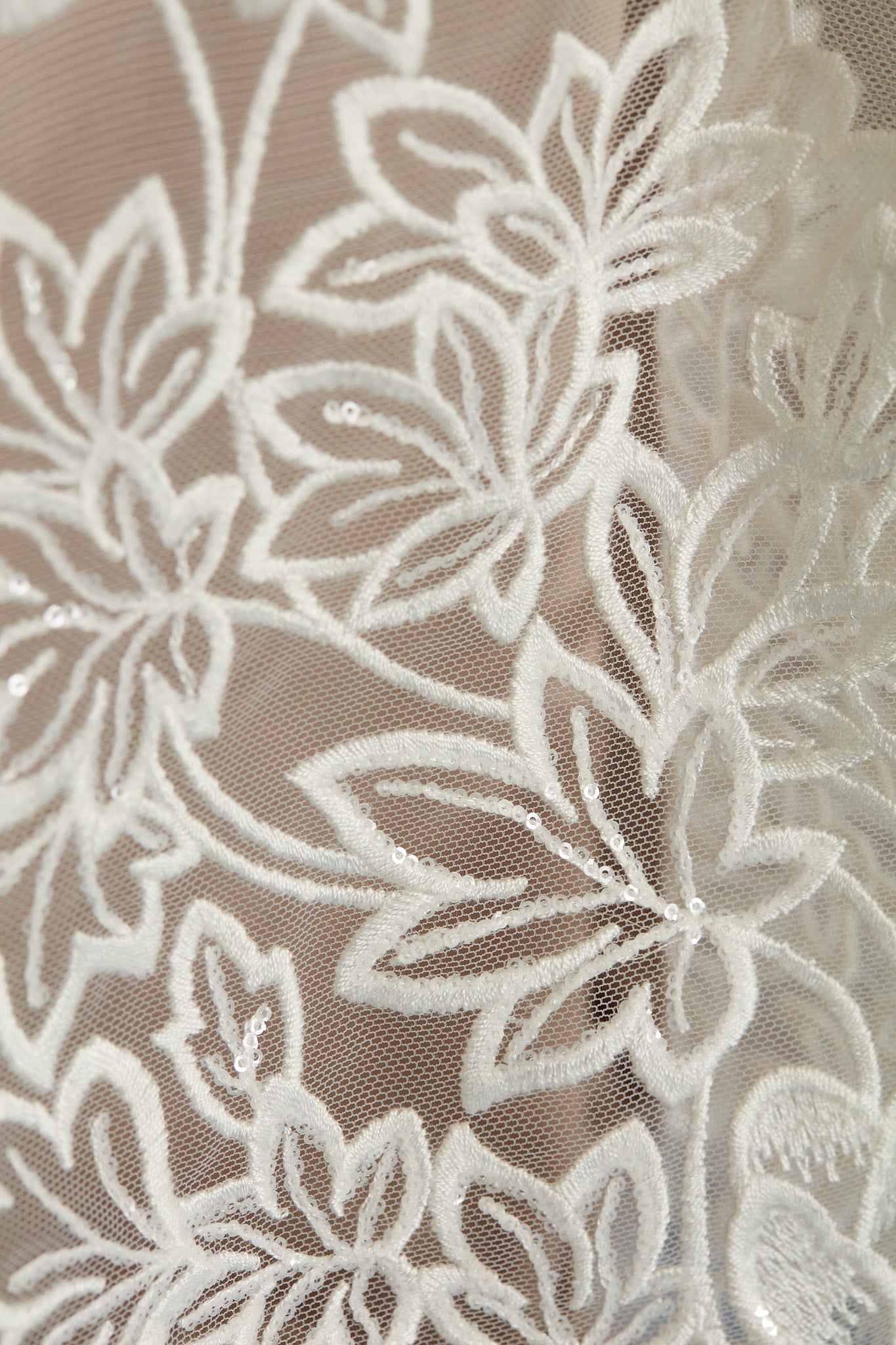 S0373 EMBROIDERY TULLE WITH SEQUINS