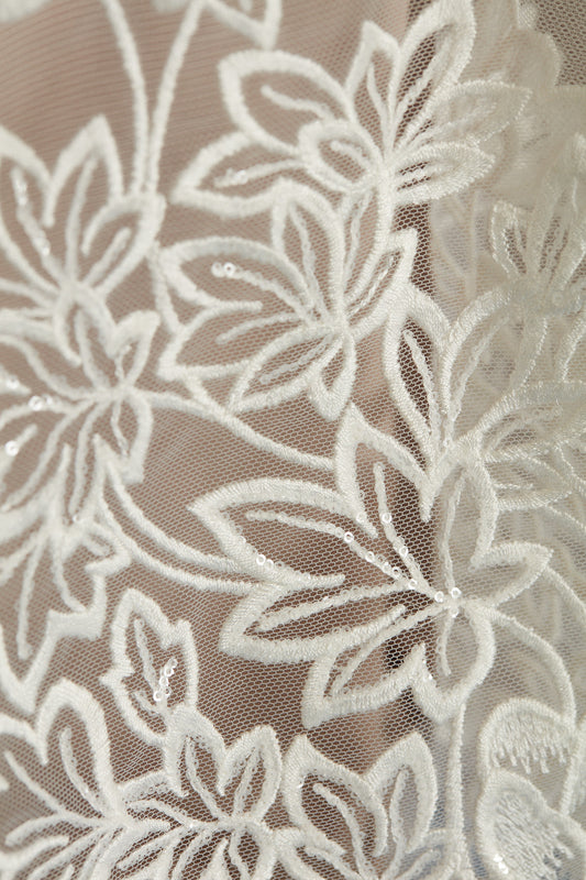 S0373 EMBROIDERY TULLE WITH SEQUINS