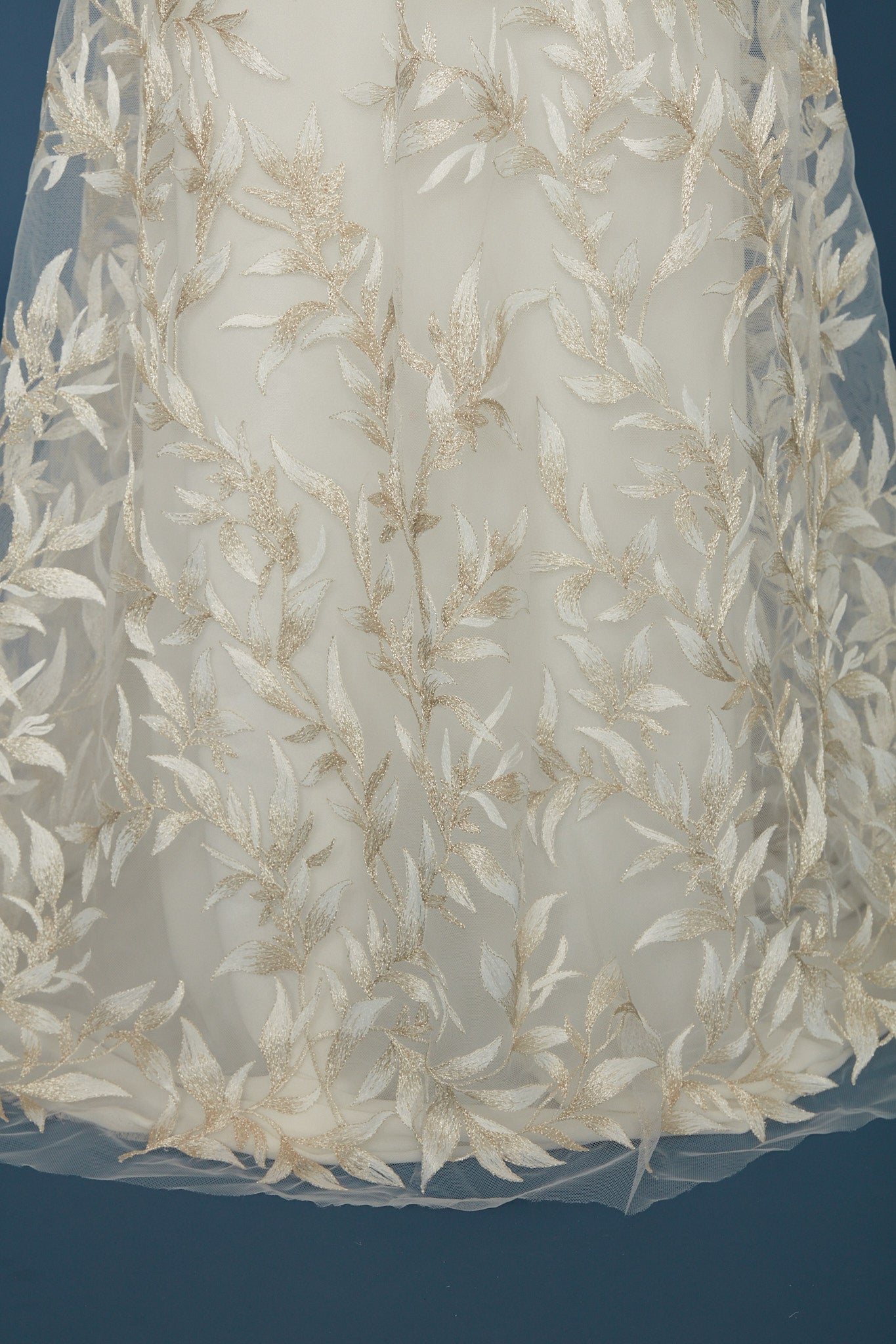 S0377 EMBROIDERY TULLE WITH GOLDEN LUREX
