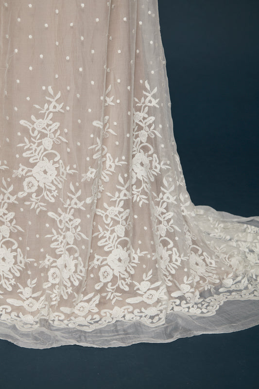 S0346 CHIFÓN DE SEDA BORDADO