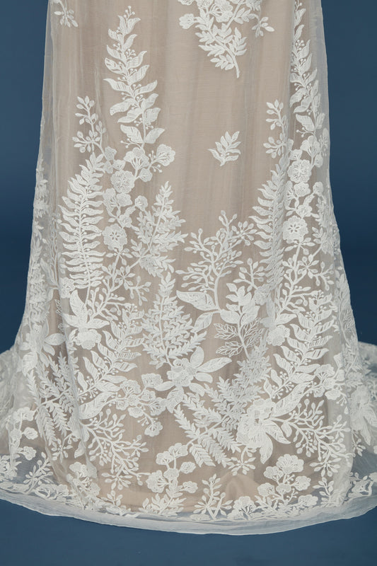 S0406 CHIFÓN DE SEDA BORDADO