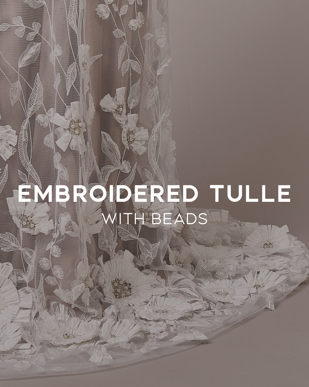 Embroidered Tulle with Beads
