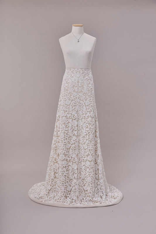 S0660 - Embroidered Tulle with Sequins, Beads and Pearls