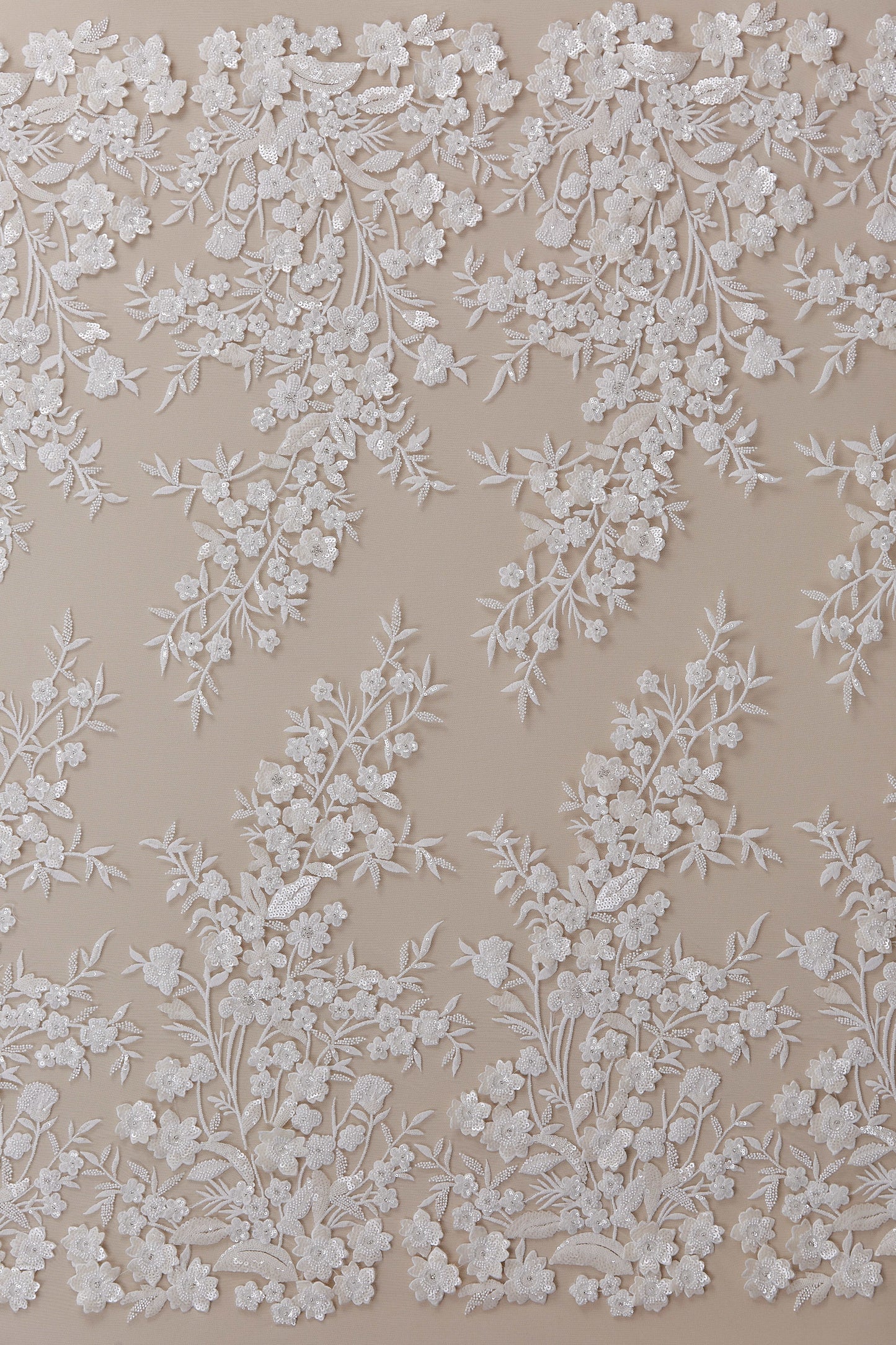 S0608 EMBROIDERY TULLE WITH 3D FLOWERS