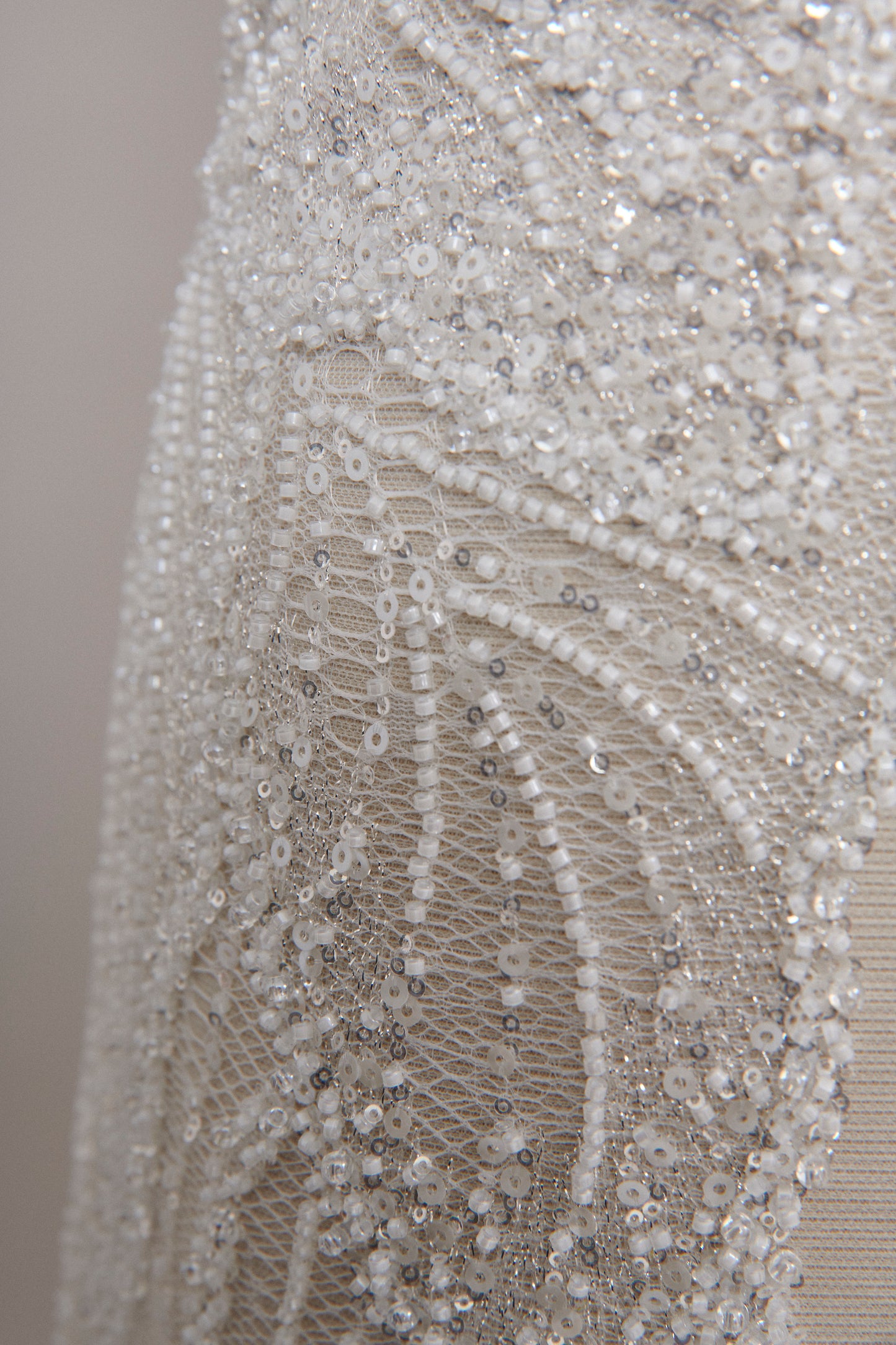 S0561 - EMBROIDERY TULLE WITH LUREX YARN SEQUINS & BEADS