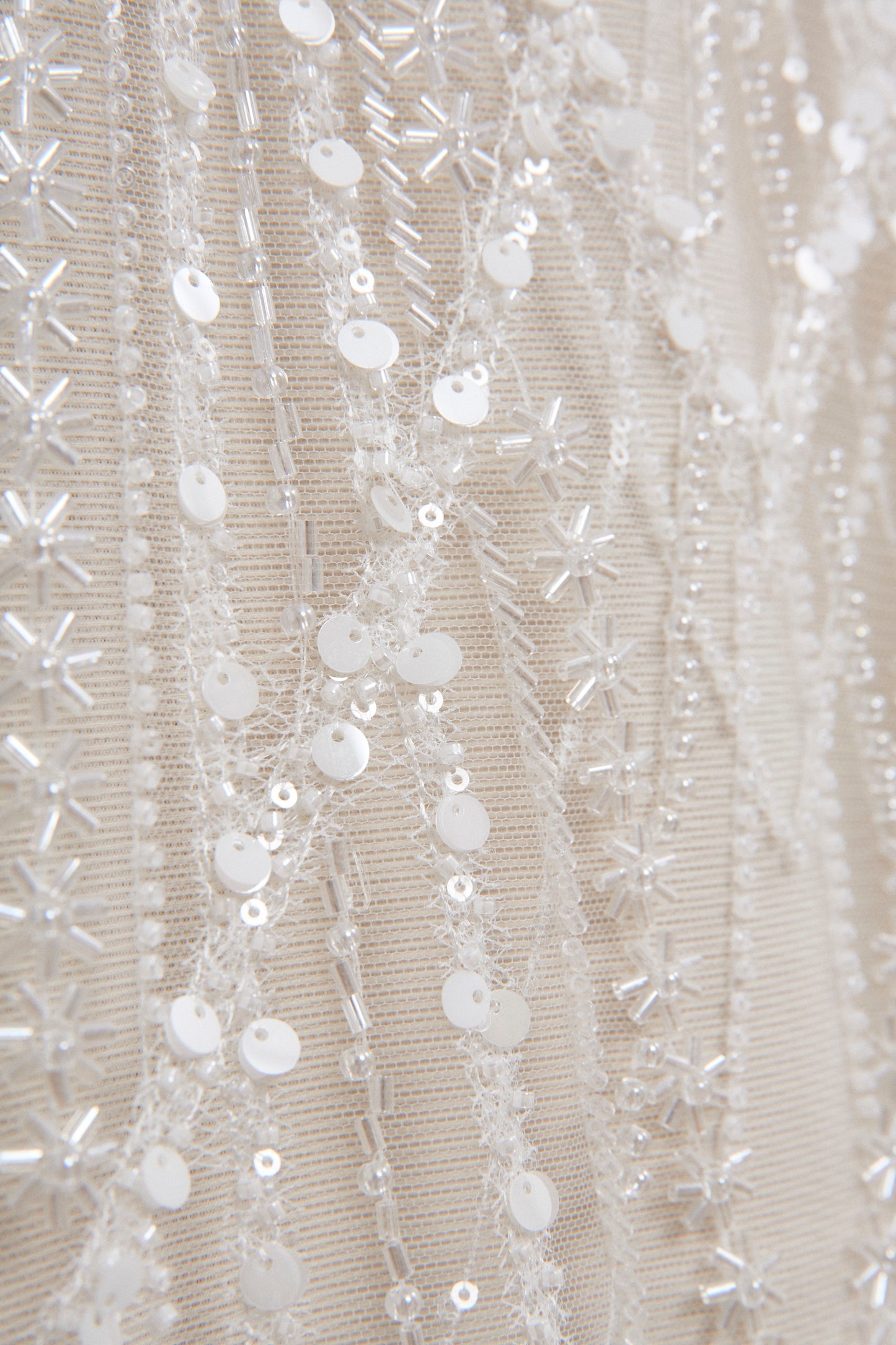 S0576 - EMBROIDERY TULLE WITH SEQUINS & BEADS