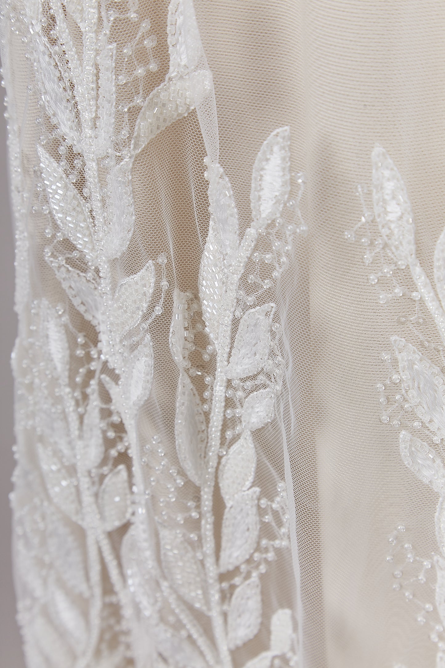 S0642 EMBROIDERED TULLE WITH SEQUINS AND BEADS