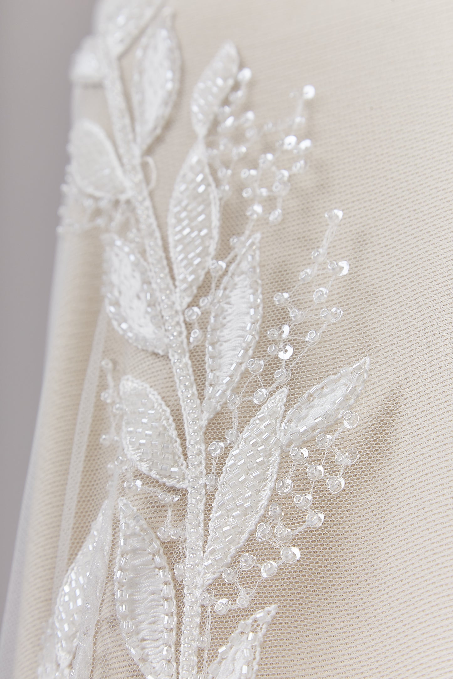 S0642 EMBROIDERED TULLE WITH SEQUINS AND BEADS