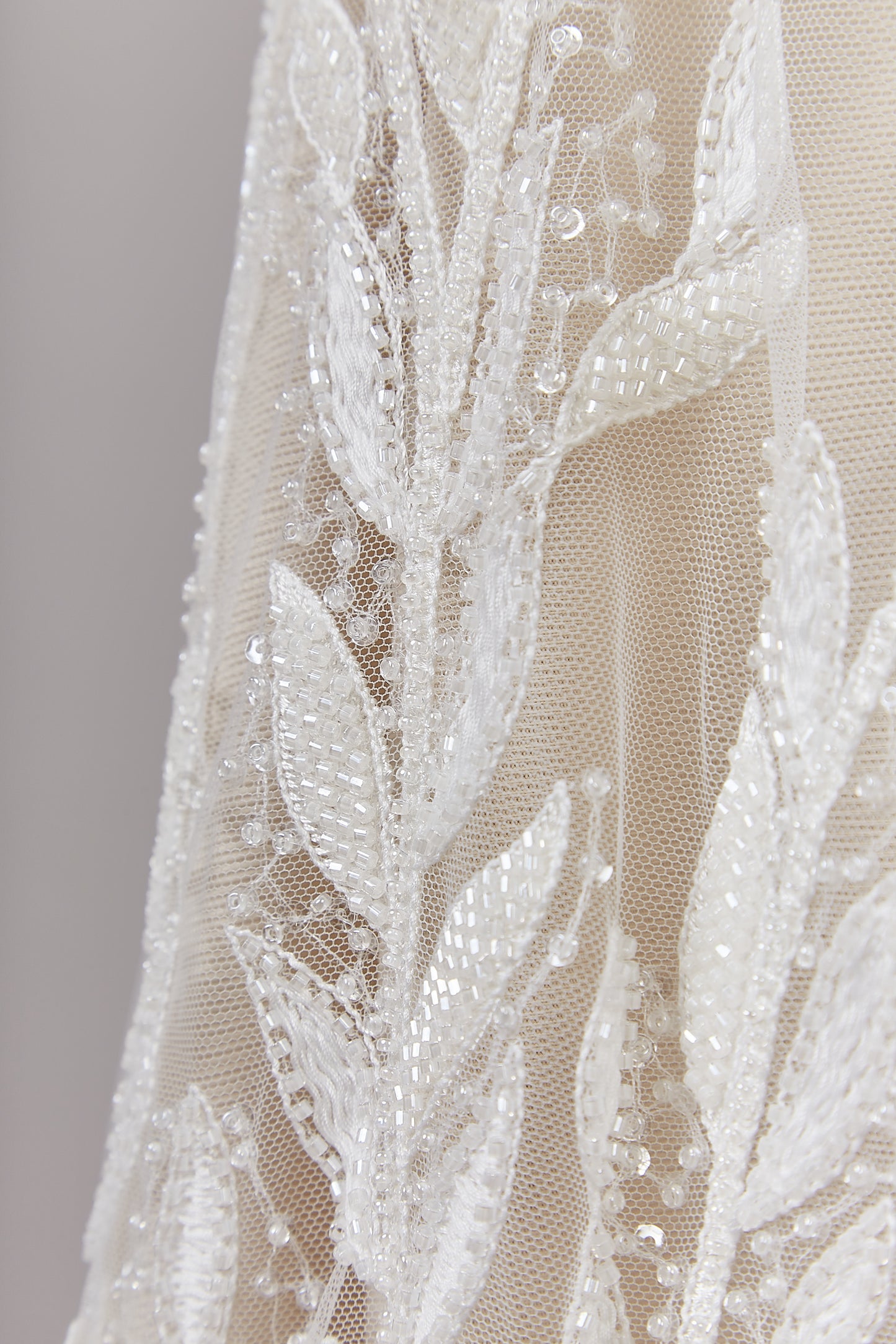 S0642 EMBROIDERED TULLE WITH SEQUINS AND BEADS