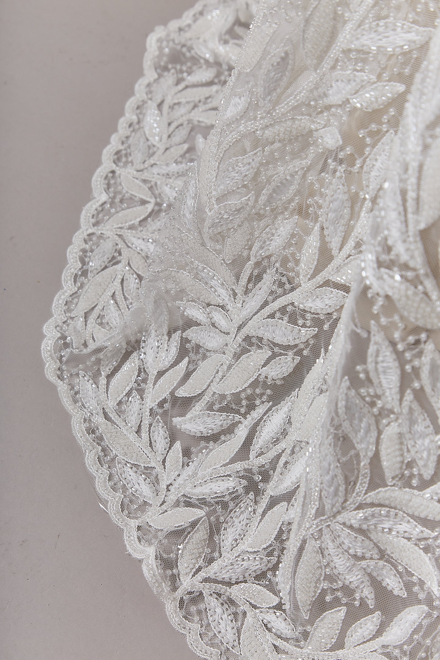 S0642 EMBROIDERED TULLE WITH SEQUINS AND BEADS