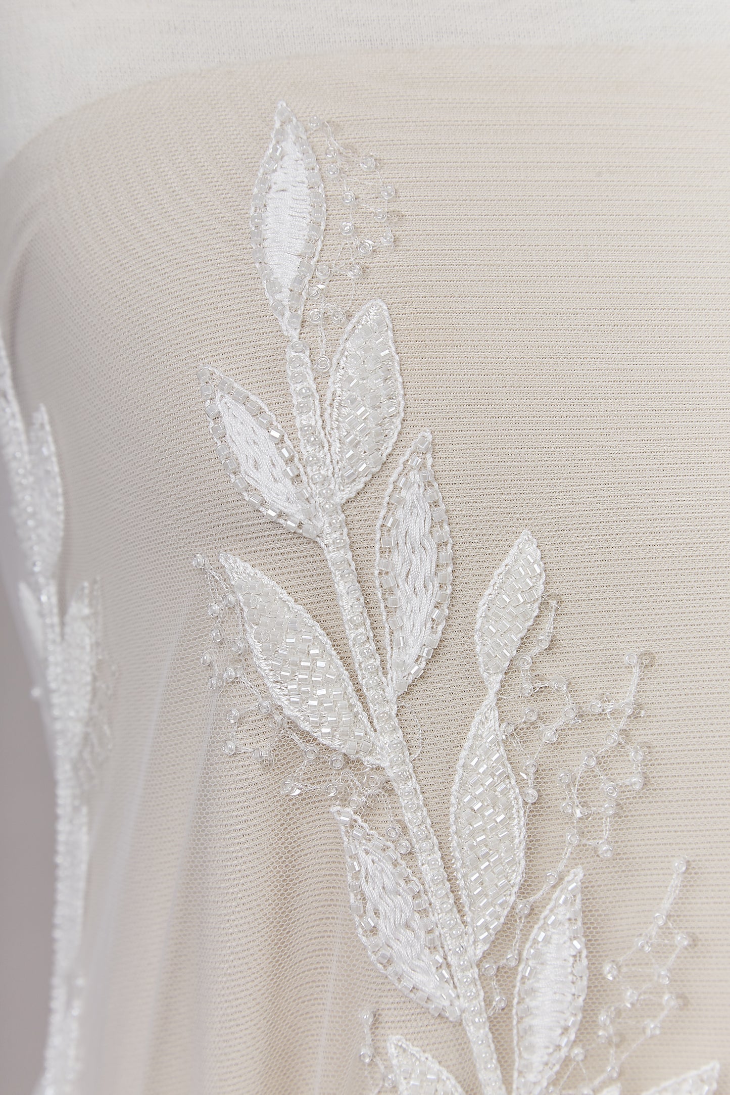 S0642 EMBROIDERED TULLE WITH SEQUINS AND BEADS