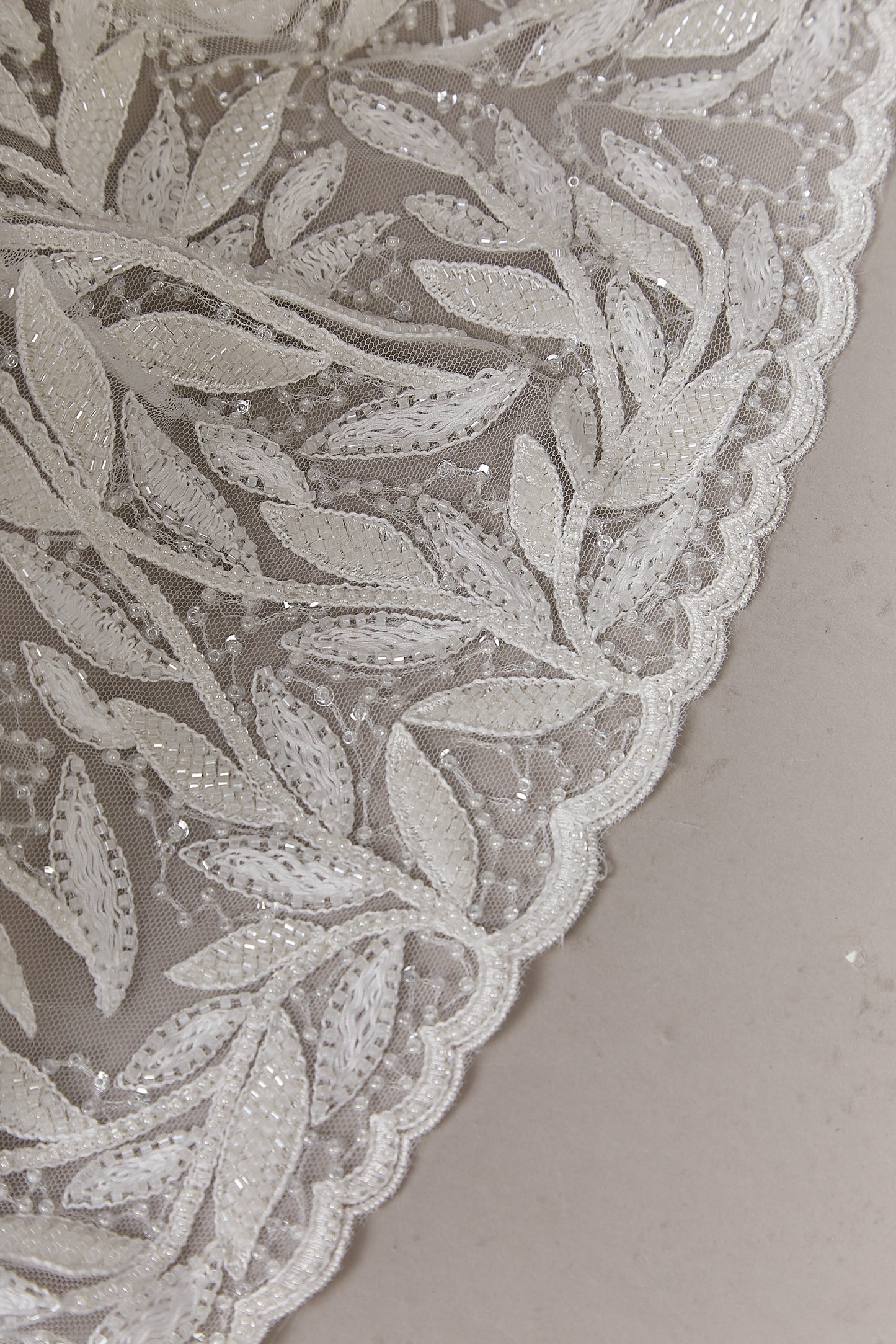 S0642 EMBROIDERED TULLE WITH SEQUINS AND BEADS