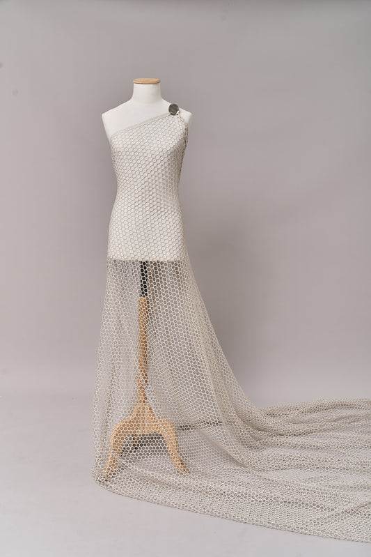 S0716 - Guipure with silver lurex