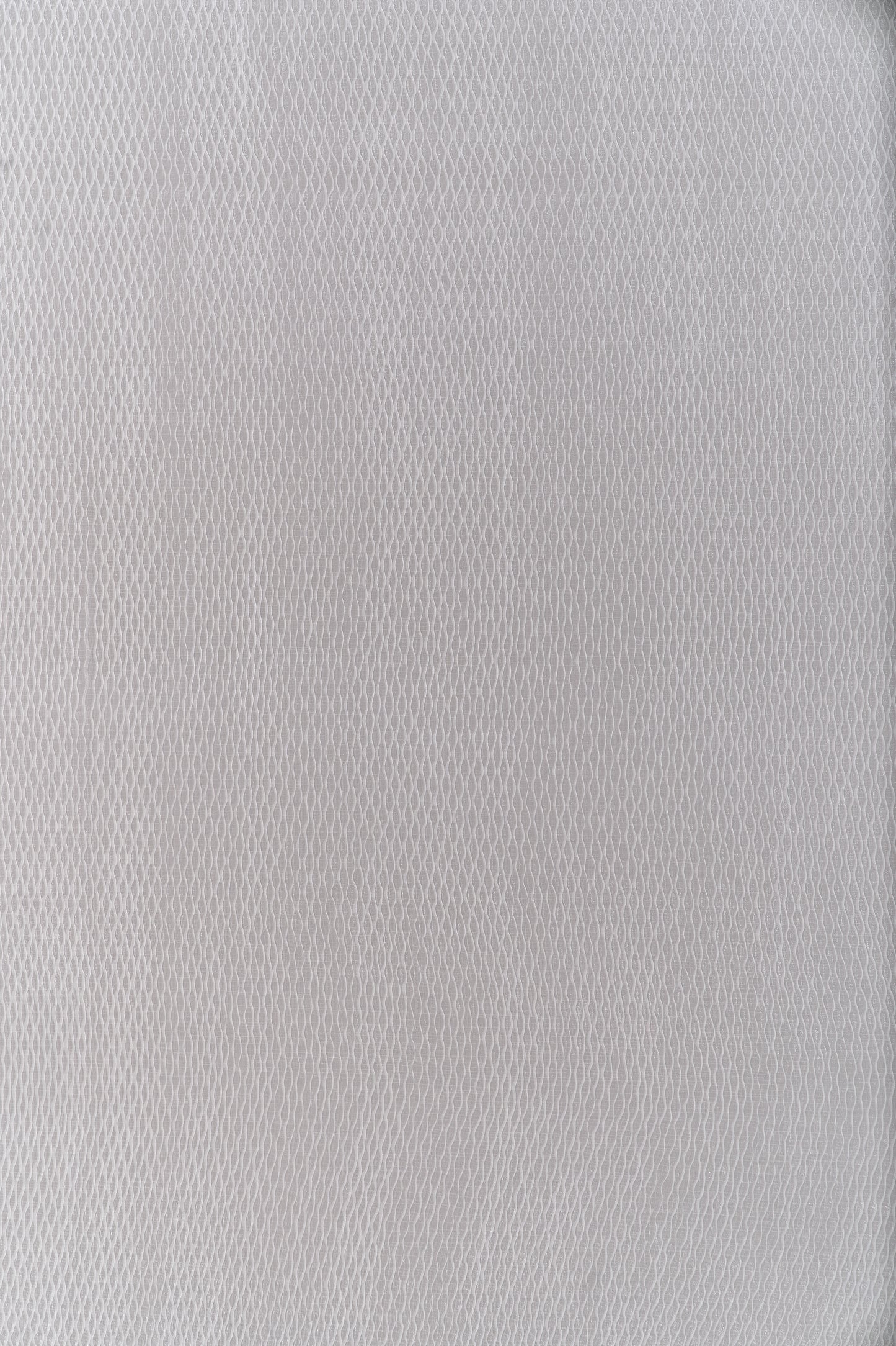 S0703 - Pleated organza with off-white metallic thread