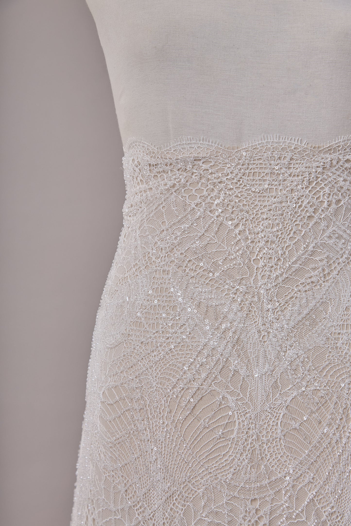 S0668 - Embroidered Lace with Beads