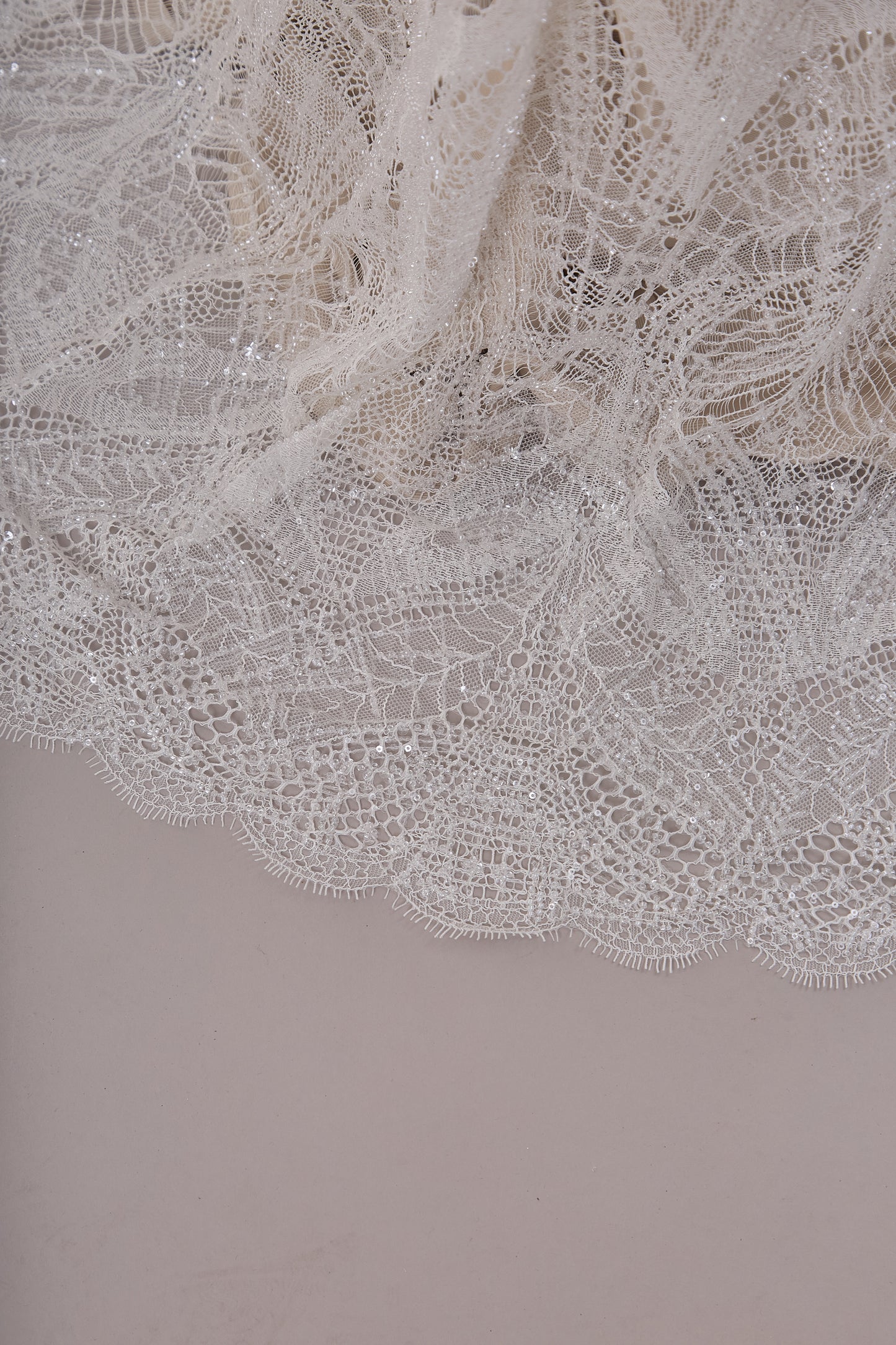 S0668 - Embroidered Lace with Beads