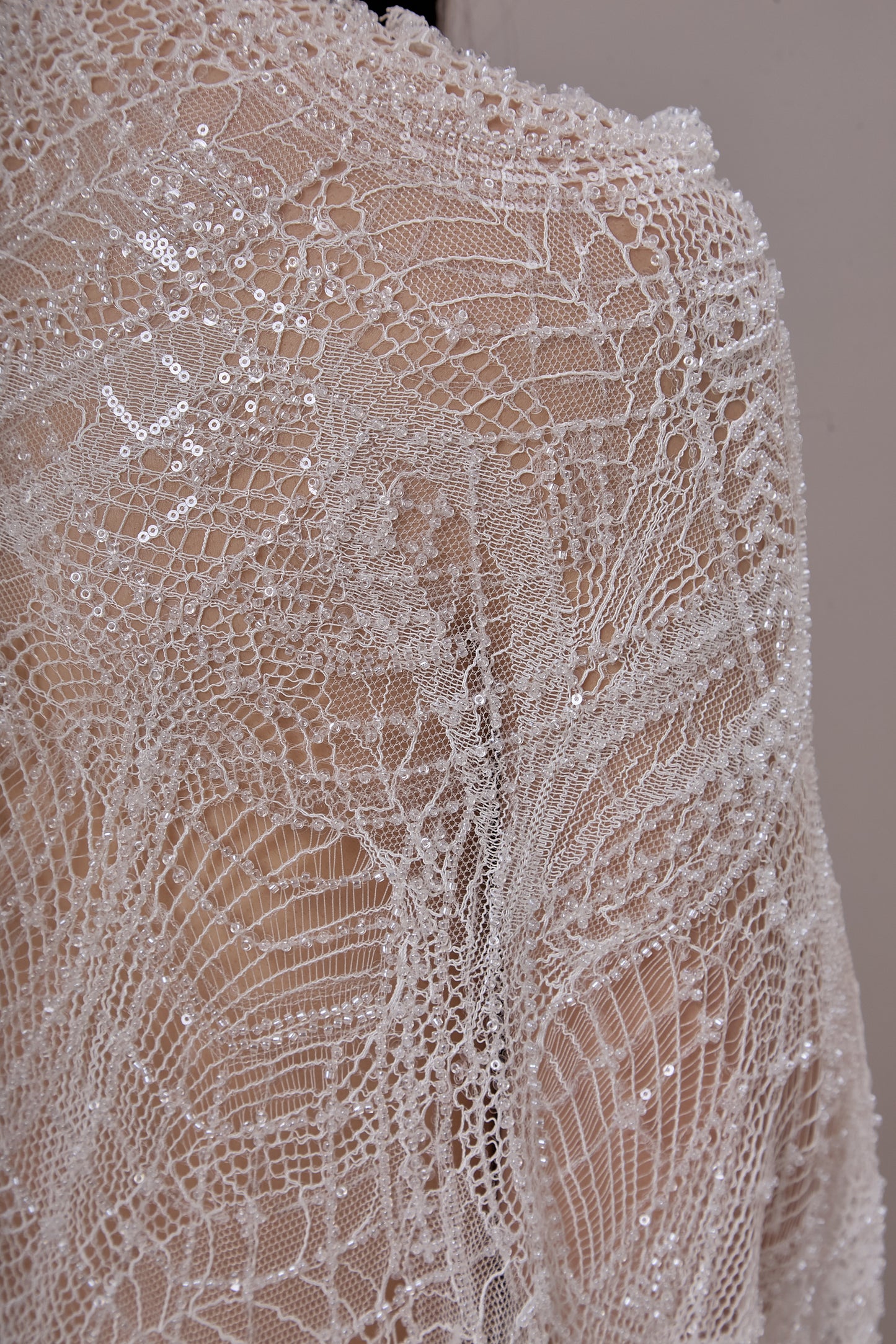 S0668 - Embroidered Lace with Beads