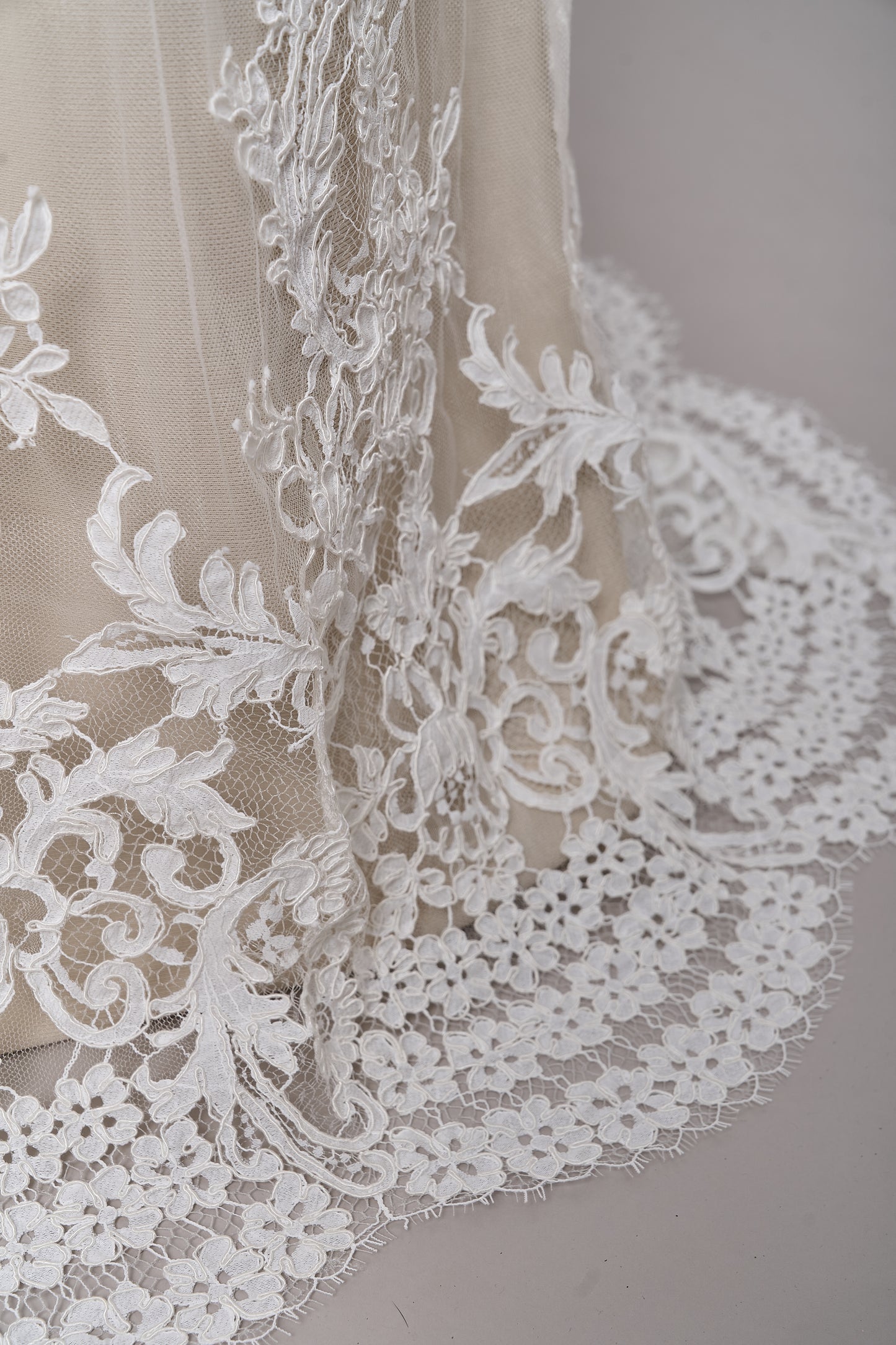S0688 - Corded lace (rebrodé lace)