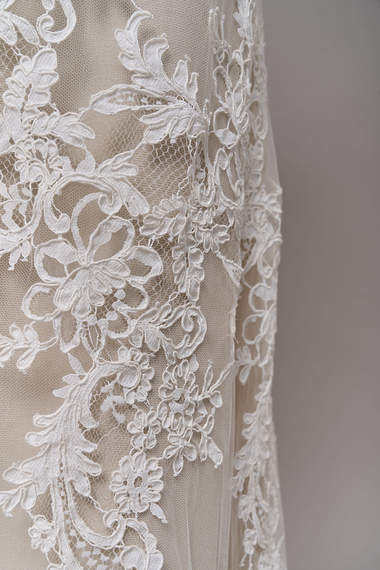 S0688 - Corded lace (rebrodé lace)