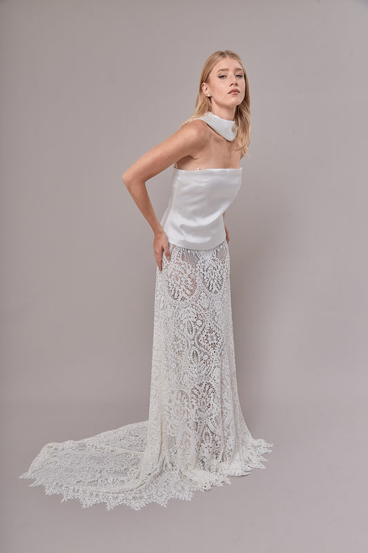 S0622 EMBROIDERED LACE WITH BEADS