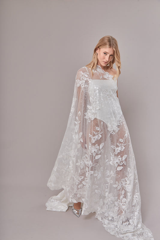S0628 EMBROIDERED TULLE WITH SEQUINS
