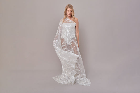 S0628 EMBROIDERED TULLE WITH SEQUINS