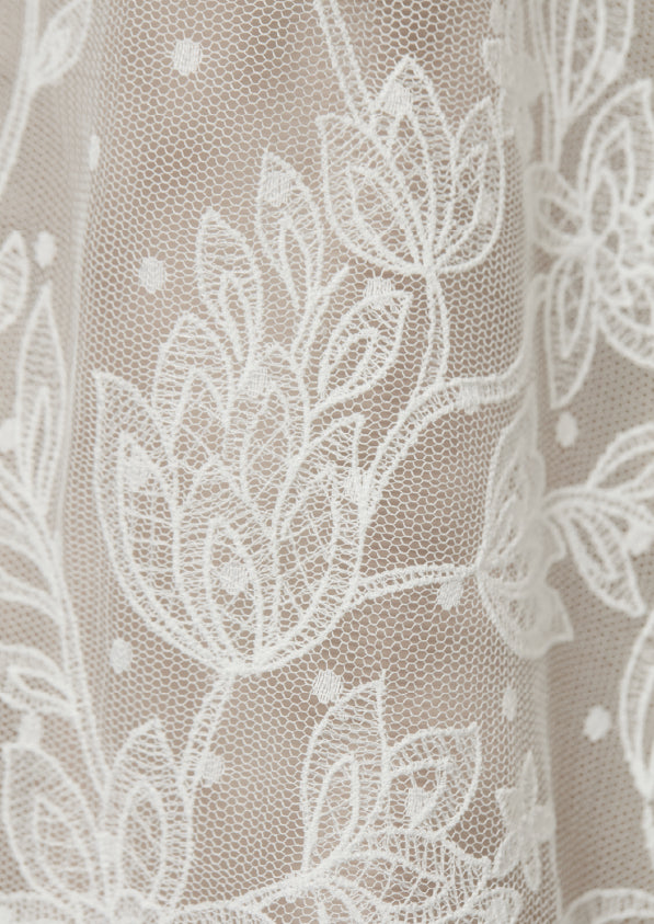 S0470 EMBROIDERED PLUMETI LACE