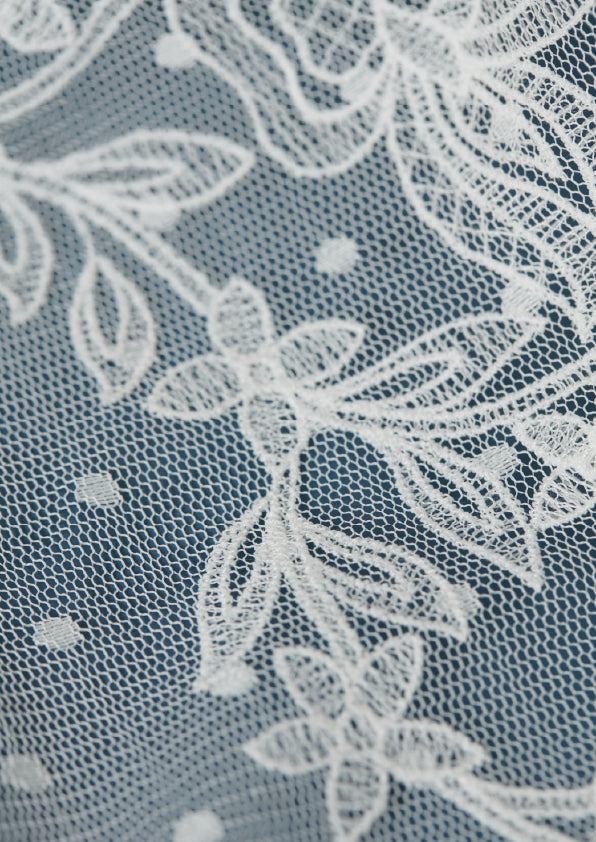 S0470 EMBROIDERED PLUMETI LACE